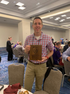 Mike Mosher with Jenzabar plaque